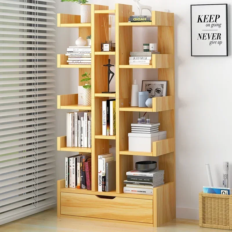 Bookshelf Floor Storage Organizer Rack Display Cabinet office Desktop Bookcase for Books Shelves with Doors Children's Bookcases