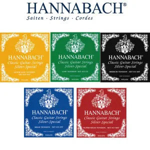 Hannabach Cordes Guitare Classique Série 728HT High Tension Custom Made - Jeu Complet Pour Guitares Enfants Et Étude