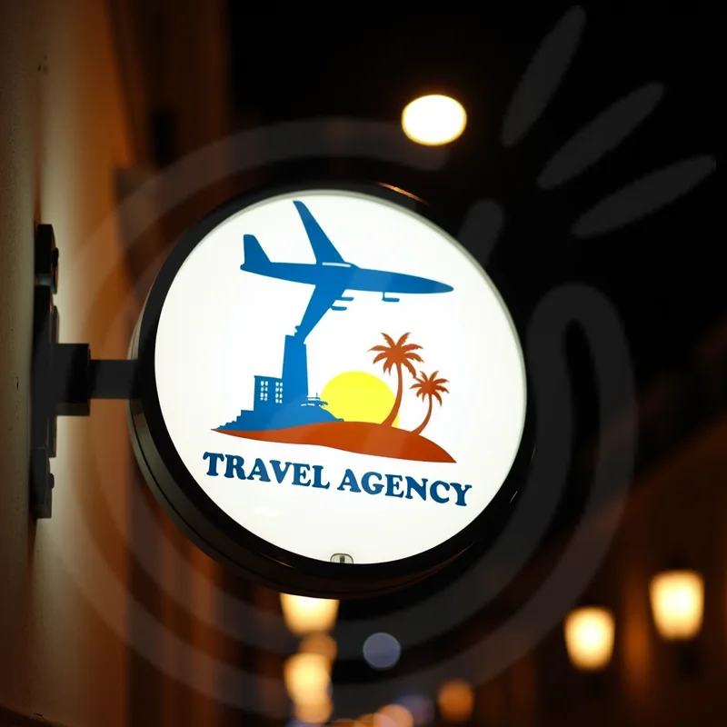 กล่องไฟ LED อะคริลิคทรงกลมกันน้ําแบบกําหนดเองสําหรับร้านขายยาป้ายเรืองแสงสองด้านติดผนัง