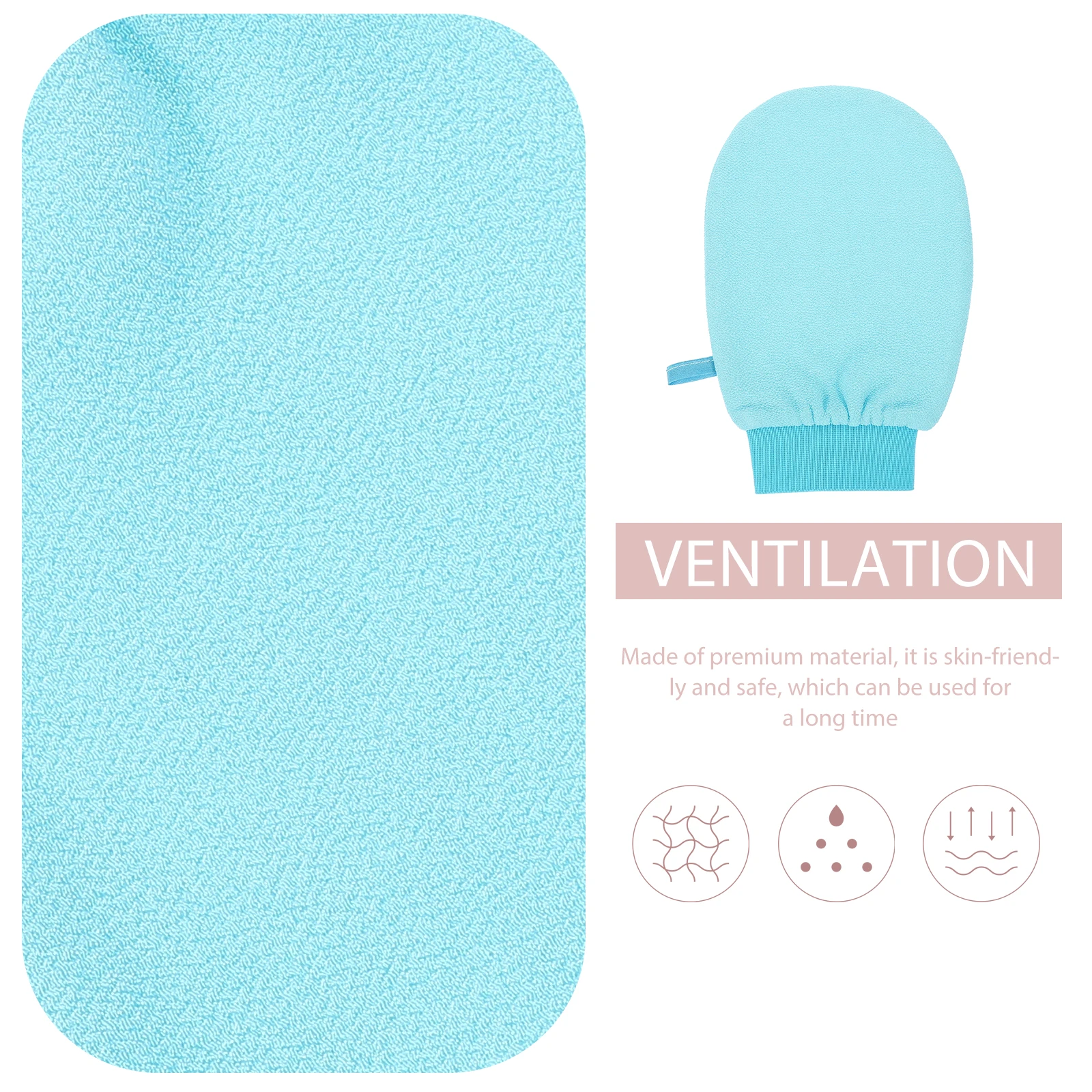 

Bath Gloves Portable Exfoliating Shower Scrubbing Mittens Rich Foaming Elastic Unisex Non Slip Massage Dead Skin Removal Back
