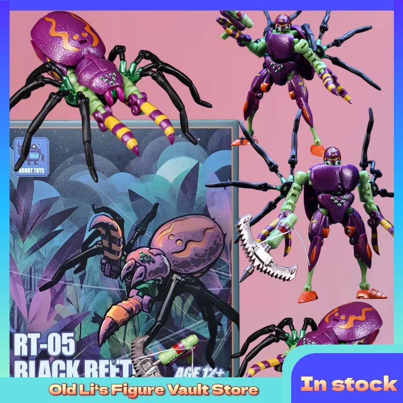 

In Stock RT05 Wolf Spider Warrior Black Robo ROBOTtoys Small-scale Mecha Transforming Toy Collection Gift