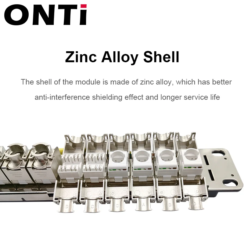 1U 19 "بوصة RJ45 محمية وحدة 24 ميناء لوحة التوصيلات Rackmount جدار جبل CAT5E ، CAT6 ، CAT6A ، CAT7 ، CAT8 STP كيستون جاك