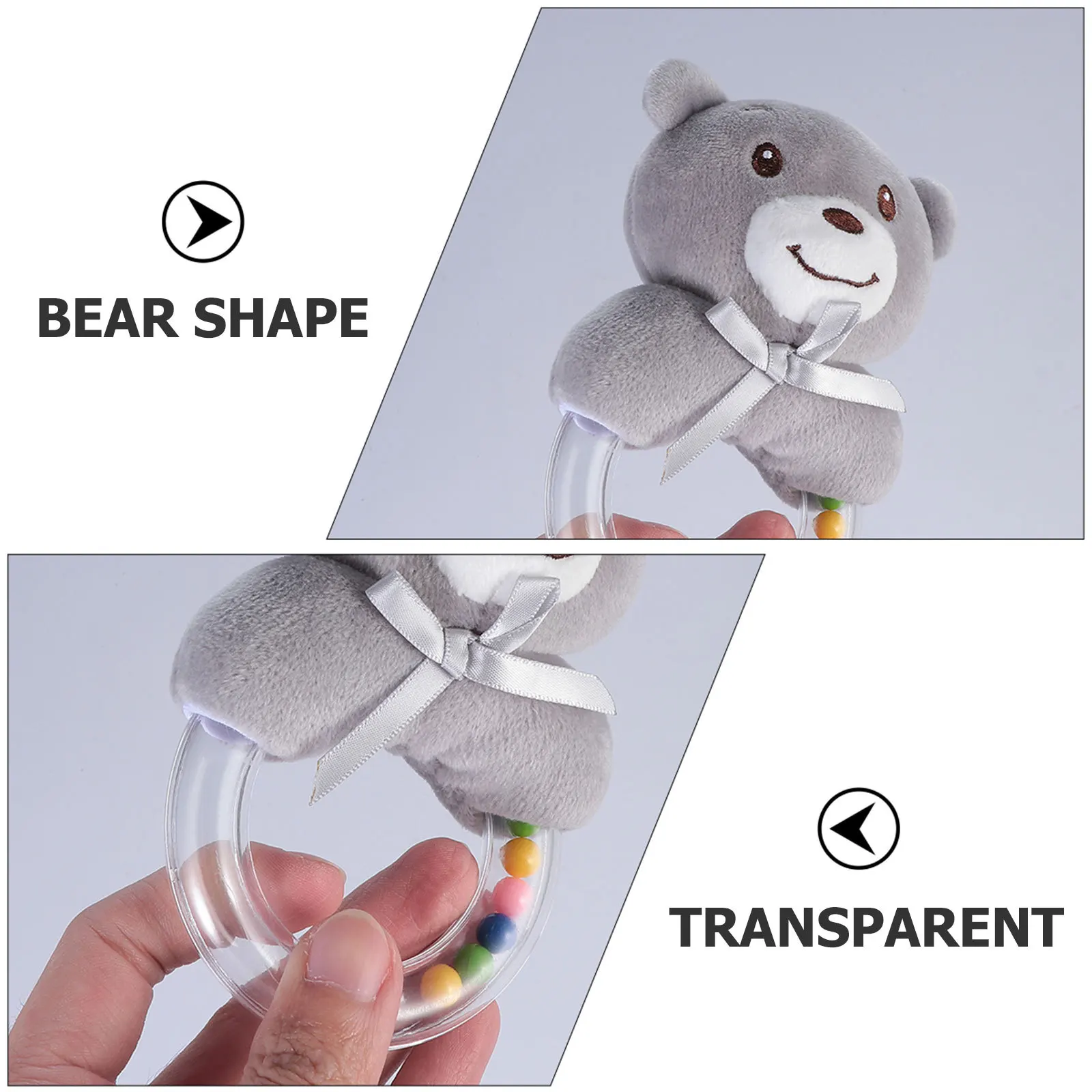 1 ชิ้น แหวนมือดนตรีสำหรับเด็ก น้ำหนักเบา ของเล่นเสริมพัฒนาการทางประสาทสัมผัสสำหรับเด็กทารก แบบพกพา