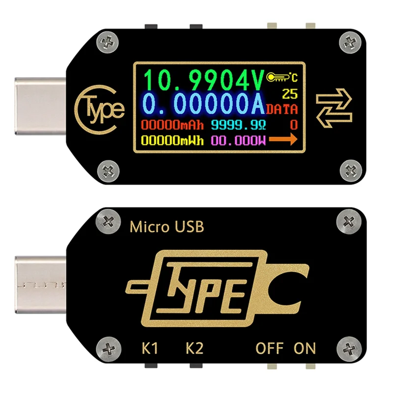 Rd Tc66 Type-C Pd Trigger USB Voltmeter Ammeter Voltage 2 Way Current Meter Multimeter Pd Charger Battery USB Tester1AB32