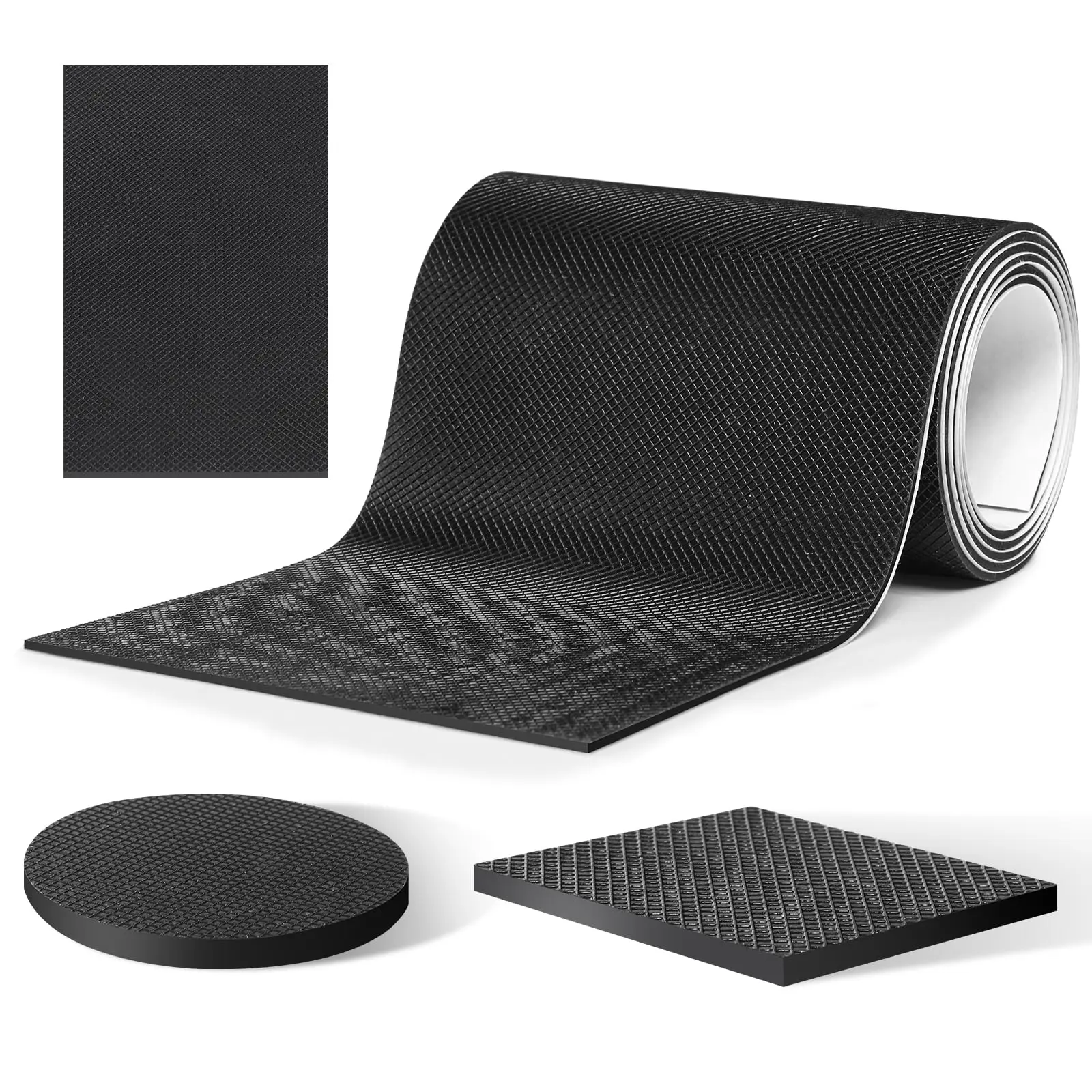4''x40'' Self Adhesive Non-Slip Furniture Pads Cuttable Anti-Skid Rubber Floor Protectors for Hardwood Floors