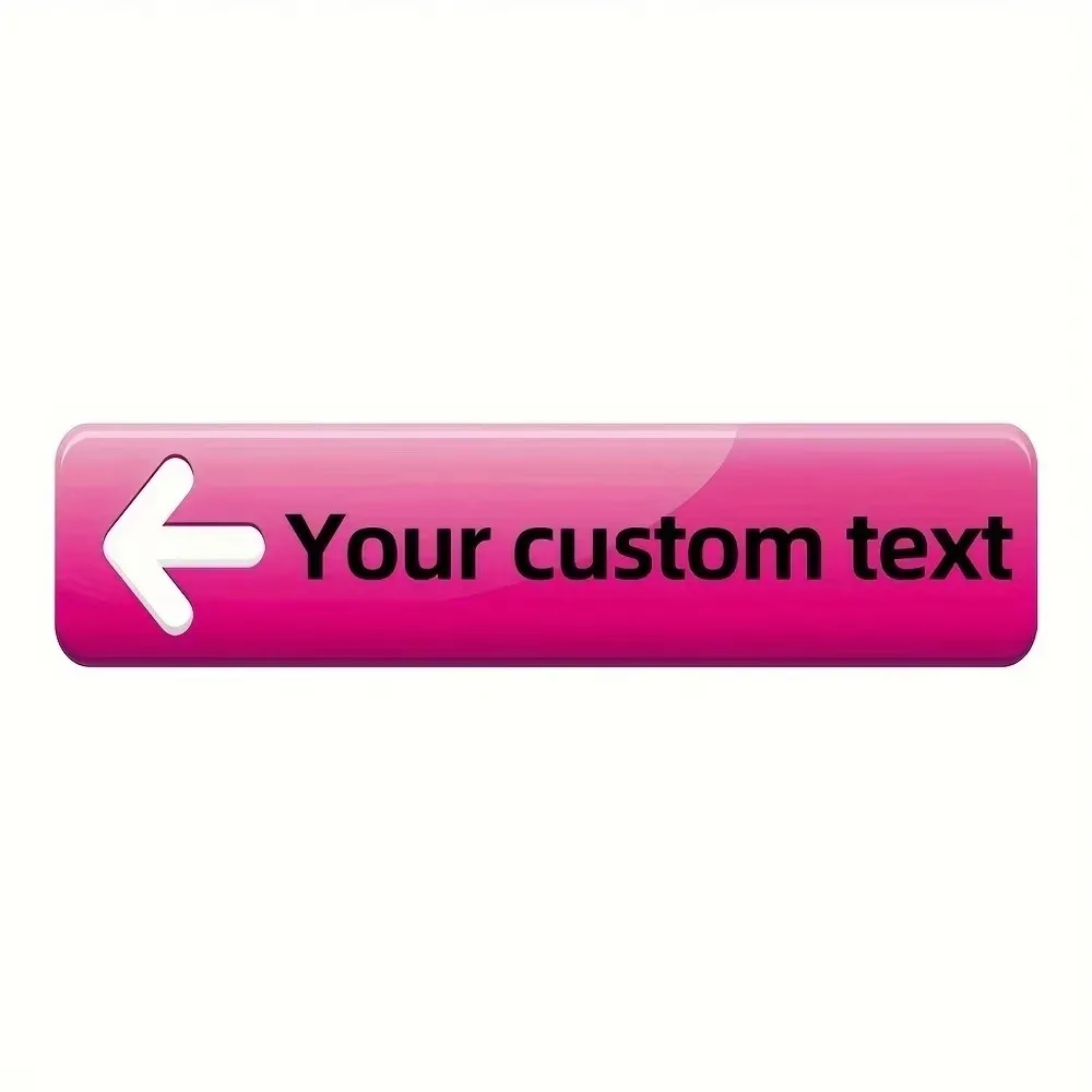 CIFbuy [2D Flat] Custom Pink Arrow Aluminum Street Sign, Personalized Wall Decor (Only For Decoration)