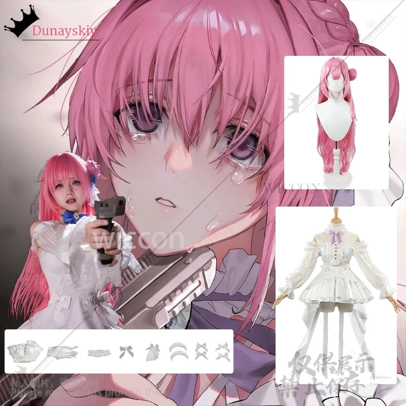 

Anime Game NIKKE：The Goddess Of Victory Cosplay Dorothy Kawaii Costume Sexy Jirai Kei Girls Lolita Pink Lovely Wigs Halloween-