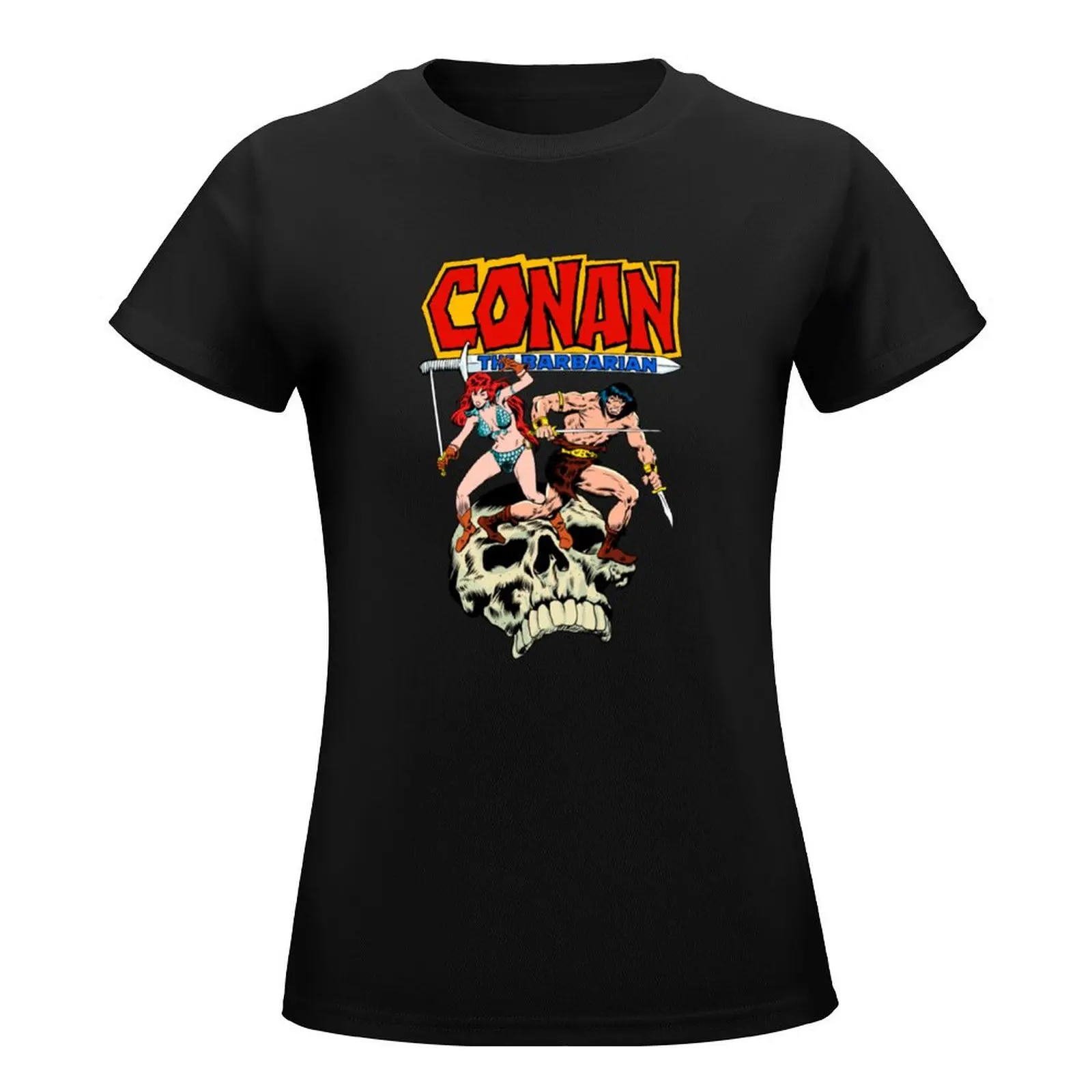 Conan The Barbarian Conan and Red Sonja T-Shirt plus size tops plain t-shirt dress for Women plus size