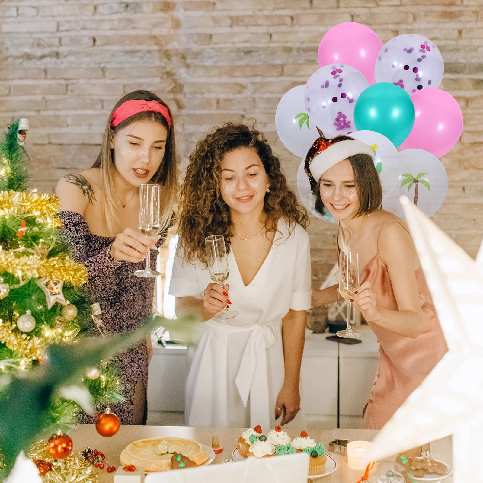 

60 pcs Party Decoration Balloons Set Latex Balloon Supplies Birthday Wedding Baby Shower Decor Emulsion Metallic Summer Event