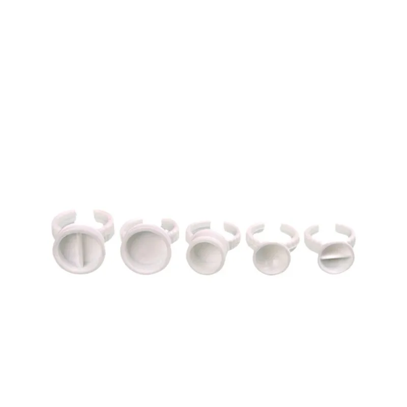 100/pack Grafted False Eyelashes Glue Support Pattern Embroidery Ring Planting False Eyelashes Ring Cup Eyelash Beauty Aids