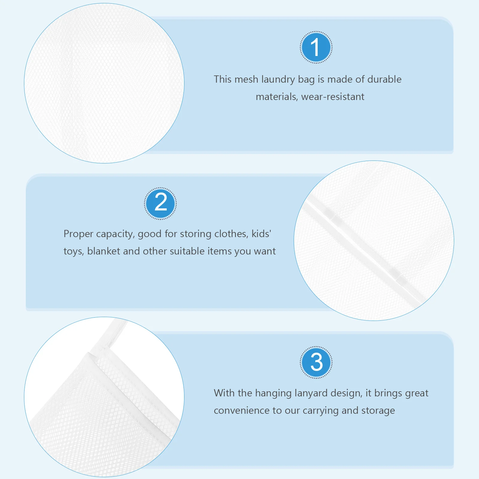 

Laundry Bag Mesh Design Heavy Duty Washing Hamper for Home Bathroom Closet Compact Apartment Foldable Hanging Storage Pouch