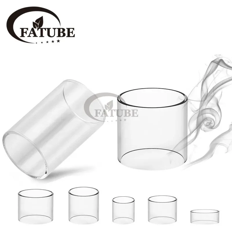 FATUBE 5PCS Clear Straight Glass Tube Outer Diameter OD25mm Pipes