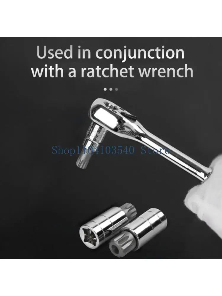 

02DC Набор насадок с тройными квадратными шлицевыми головками 3/8 дюйма, 1/4 дюйма, дюйма, набор головок с 12 точками, с от