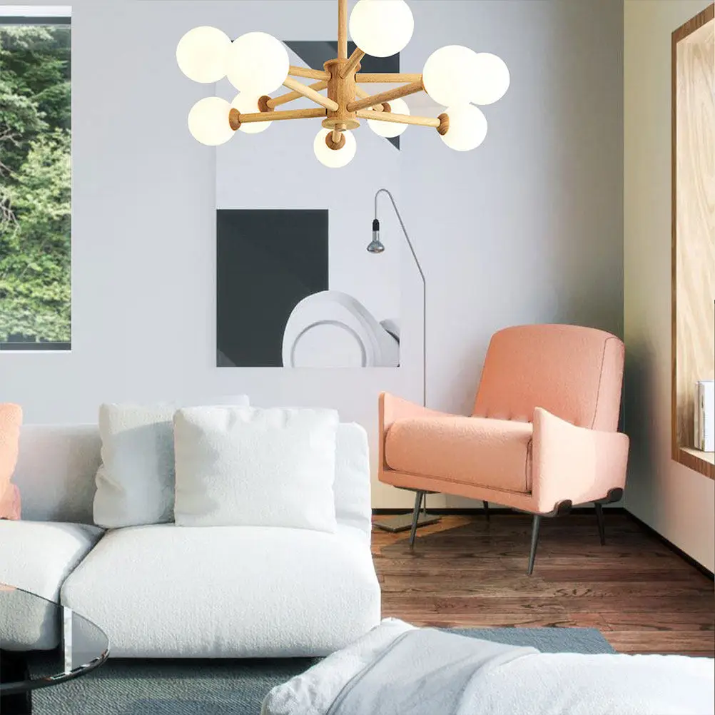 Glass Lamp Shade Frosted Round Design Pendant Lamp Cover Easy Install Remove Dust Proof Insect Resistant Soft Light Home Decor