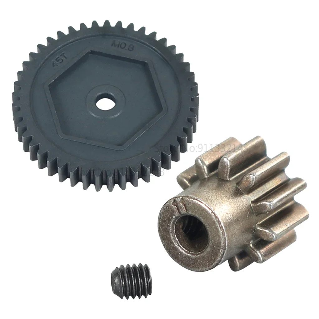Steel Metal 8053 Spur Gear 45T , 6747 11T Motor Gear RC Replacement Parts for 1/10 Crawler Car Traxxas TRX-4 TRX4 TRX-6