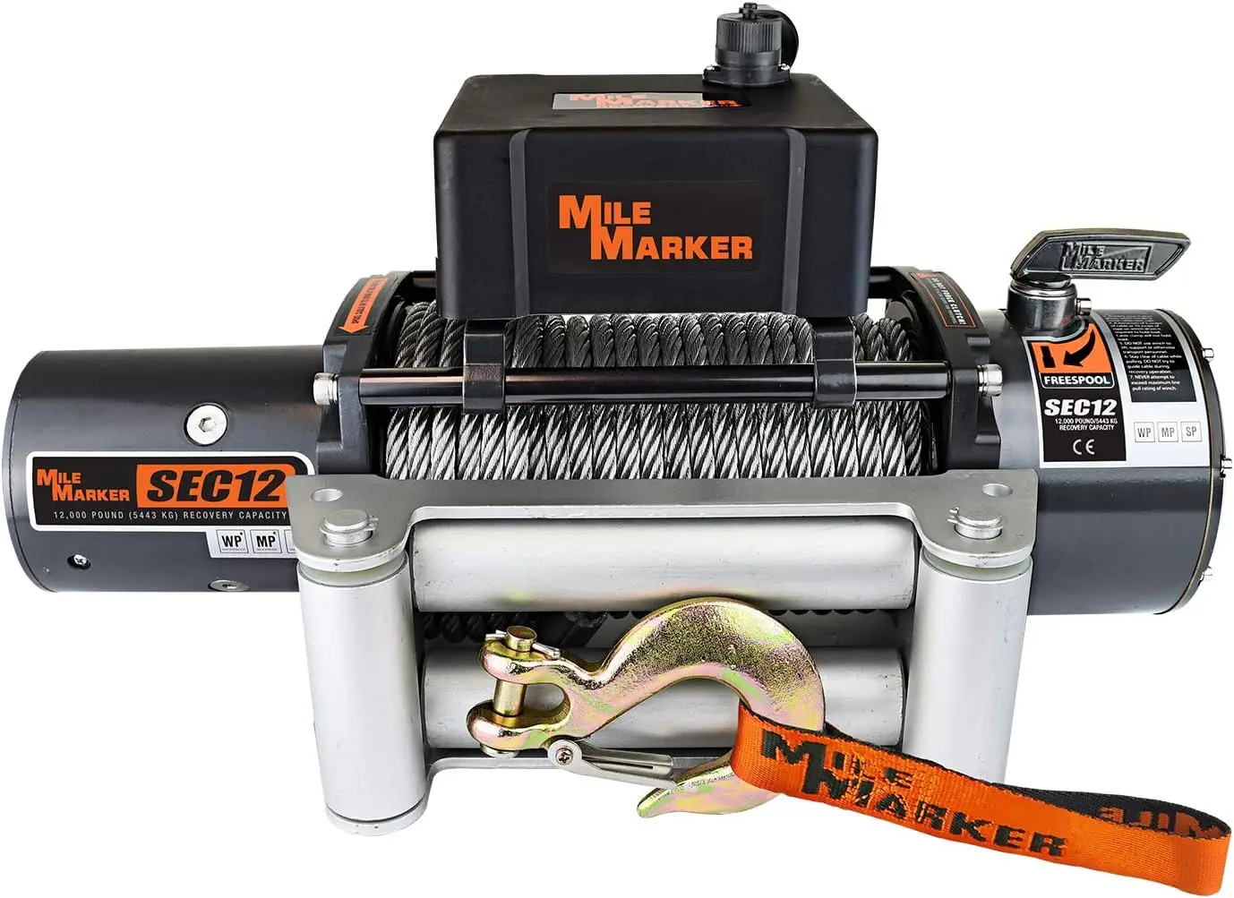 MILEMARKER Mile Marker 76-50251BW SEC12(ES) Truck/SUV Element Sealed Electric Winch - 12,000 lb. Capacity, 1 Pack