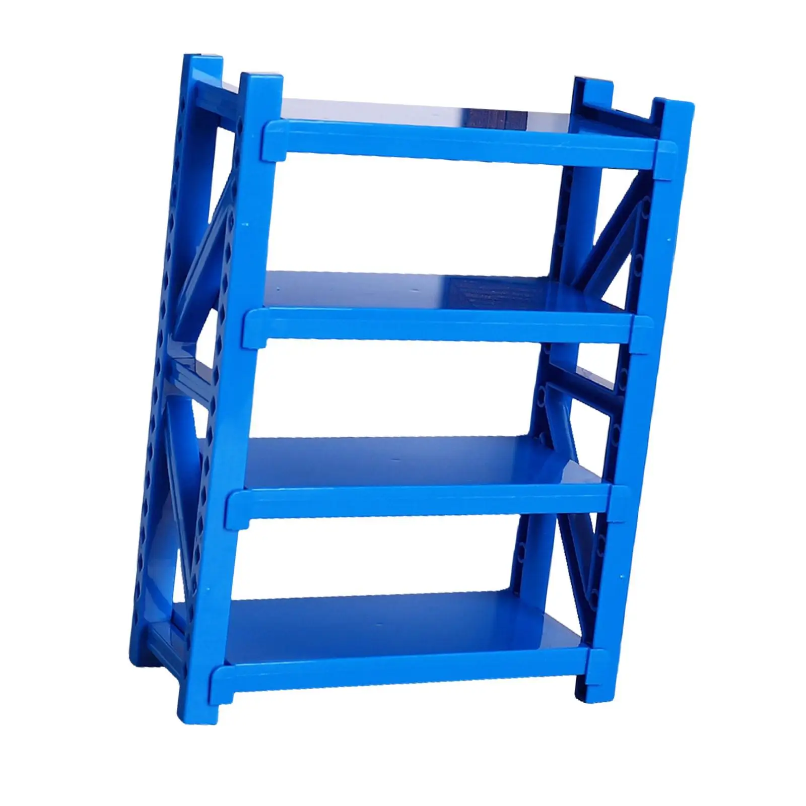 Dollhouse Miniature Storage Rack Bookcase Dollhouse Furniture 4 Tier Storage Organizer Shelves for Micro Landscape Drama Diorama