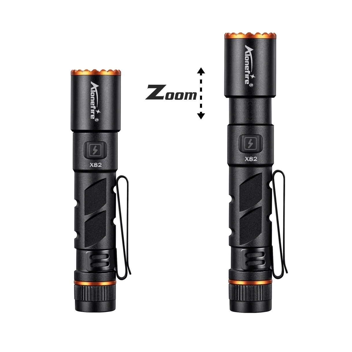 Zoom Mini EDC High Bright LED Pen Flashlight USB Rechargeable Magnet Small Torch Outdoor Camping Hiking Emergency lighting Light