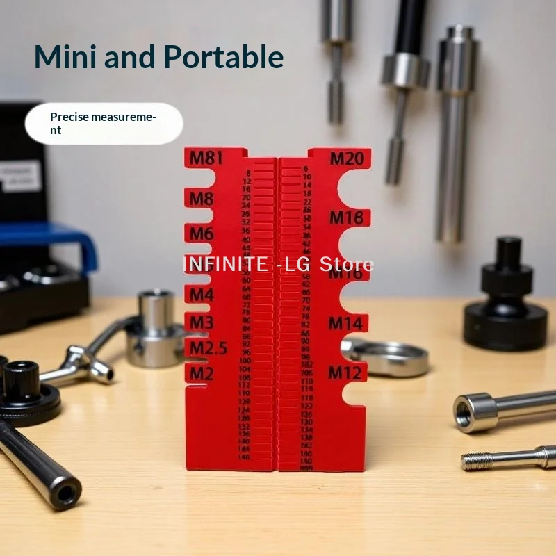 Screw Nut Thread Checker Gauge Metric Bolt Size Measuring Tool Portable Gauge For M2 To M20 BoltsINFINITE -LG