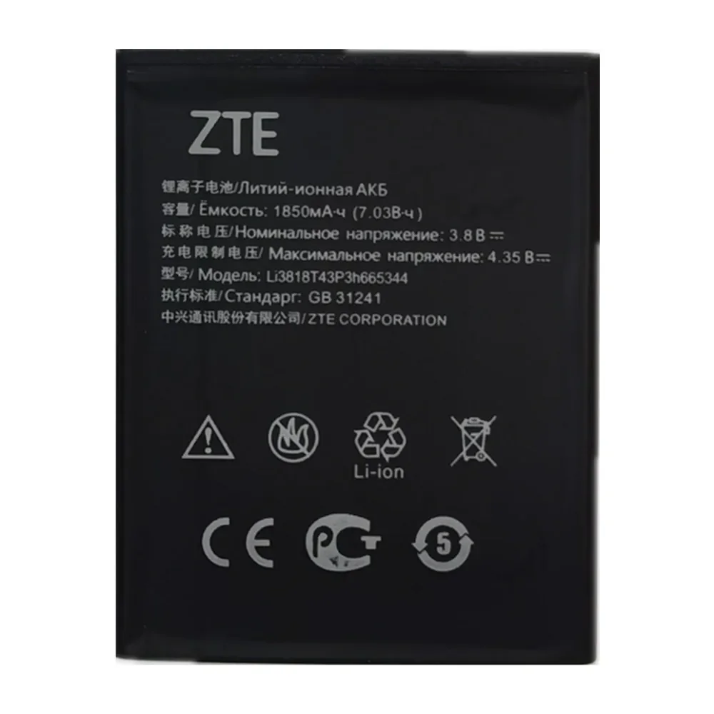 High Quality Li3818T43P3h665344 Original Battery For ZTE Blade GF3 T320 TWM AMAZING A5S Mobile Phone Battery Bateria 1850mAh