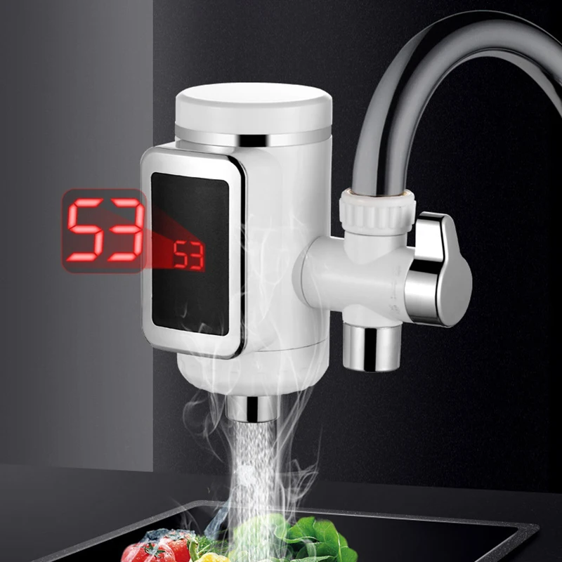 BAAR-Free de instalação de conexão rápida resistente a altas temperaturas torneira de água quente elétrica display de temperatura LCD elétrico Ho