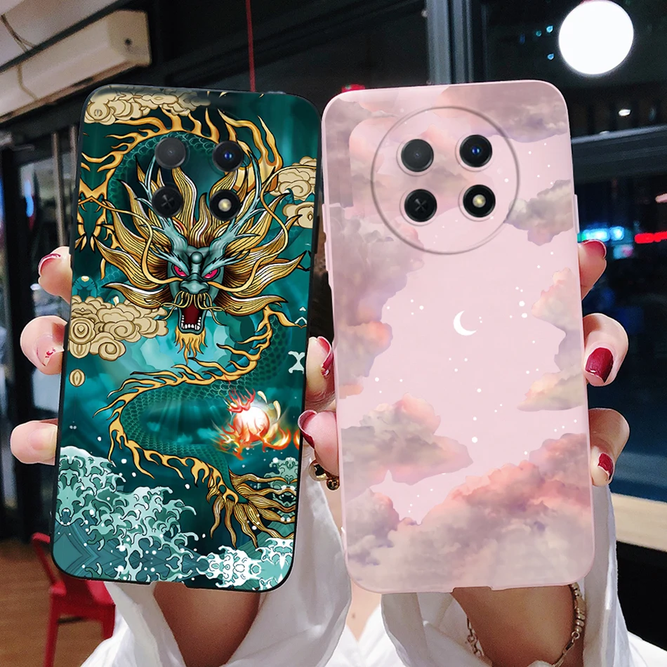 For Huawei Enjoy 60X Case Huawei Nova Y91 Cover Black Dragon Pattern Silicone Soft Fundas Case For Huawei NovaY91 EnjoyX60 Capa