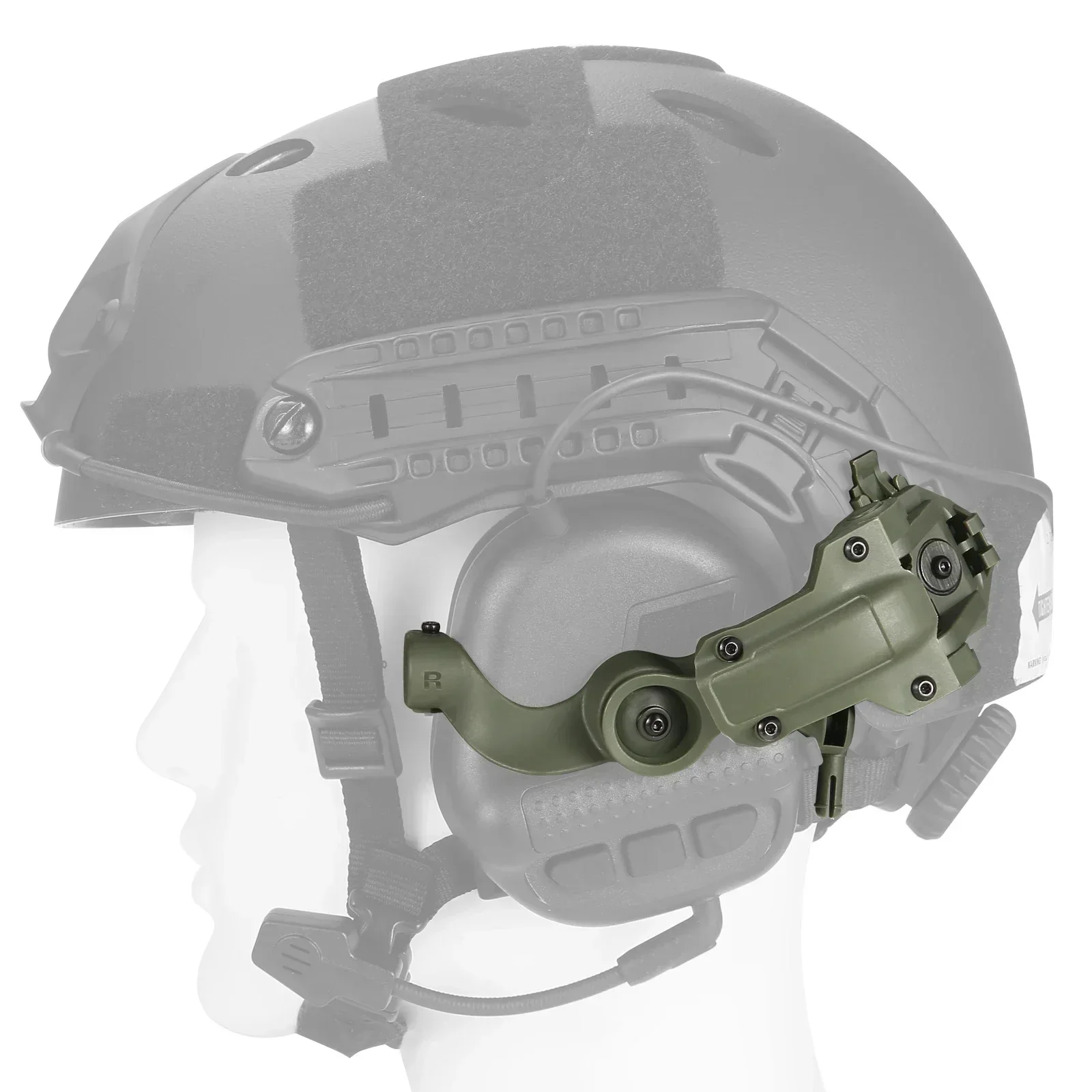 Nieuwe generatie tactische headset jacht schieten ruisonderdrukkende hoofdtelefoon voor FAST Helm Wendy M-LOK ARC-headset