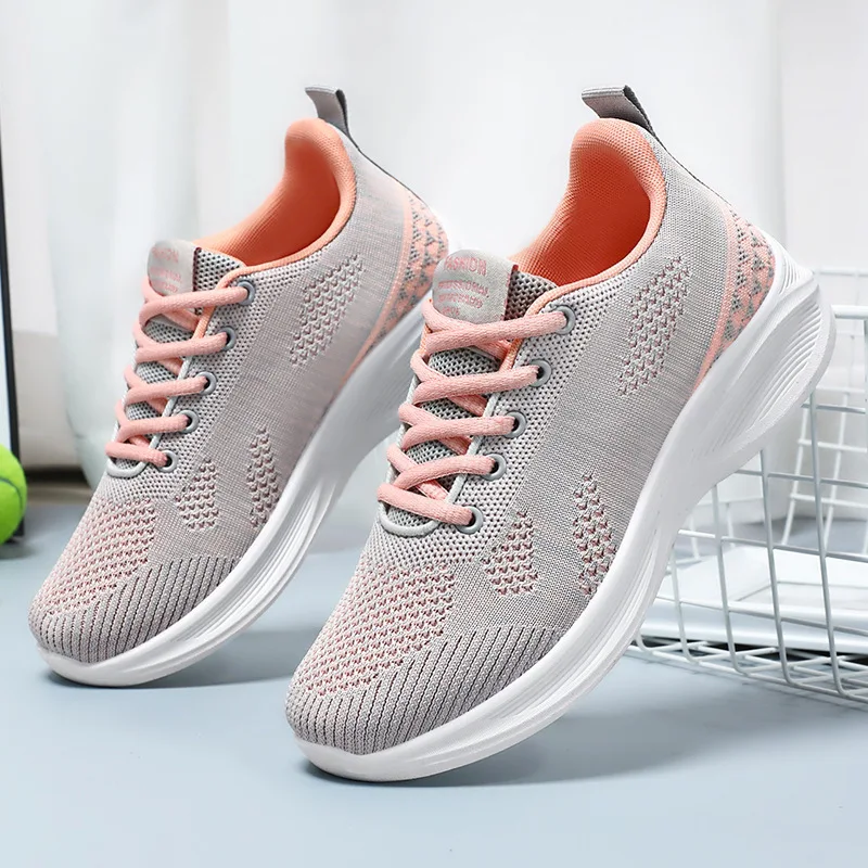 Shoes women 2024 spring and autumn new women's casual sports shoes wholesale flying woven breathable women's shoes