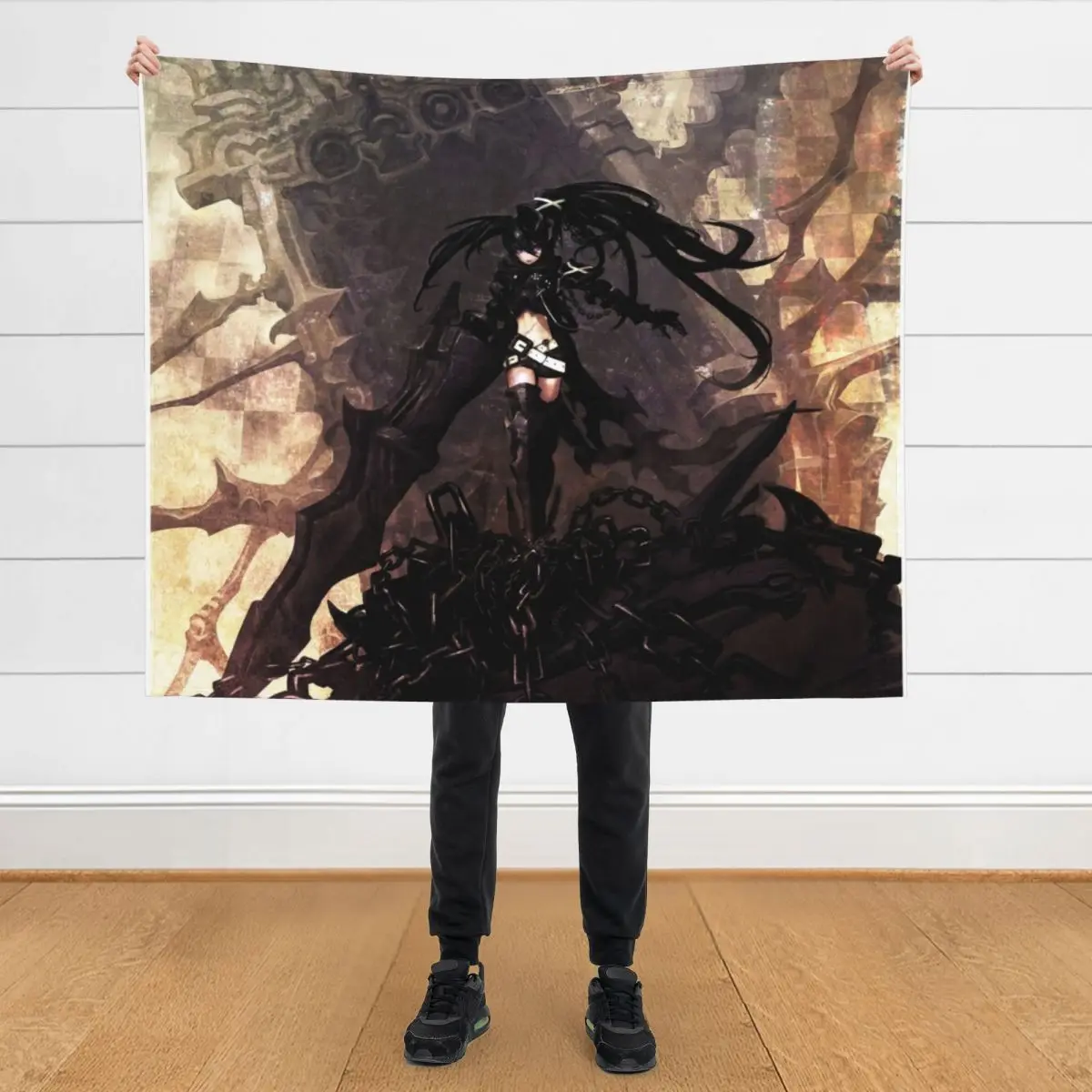 

Black rock shooter Throw Blanket blankets ands Decorative Beds for sofa Blankets