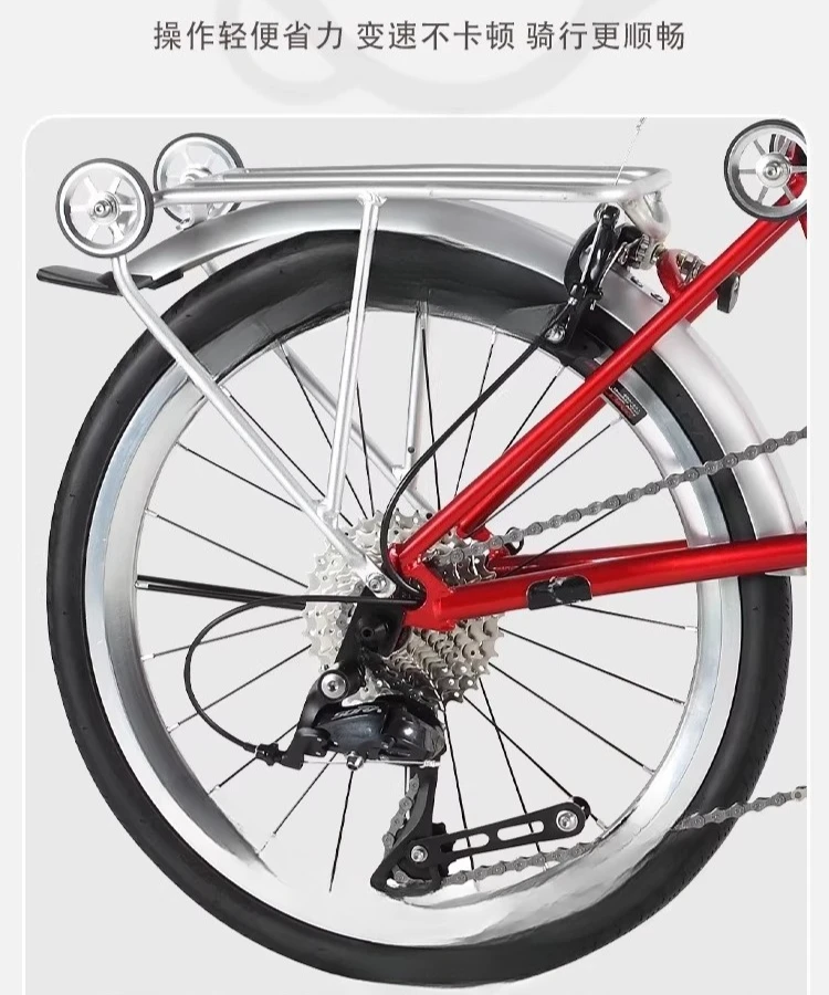 Folding bicycle, adult ultra-light portable retro bicycle
