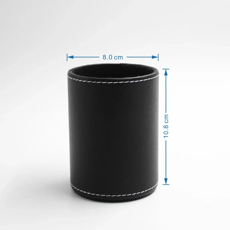 Porte-stylo rond en cuir rétro, tube de stockage SunOfficiStorage, bureau, fournitures de bureau, stockage de finition, précieux, évaluation