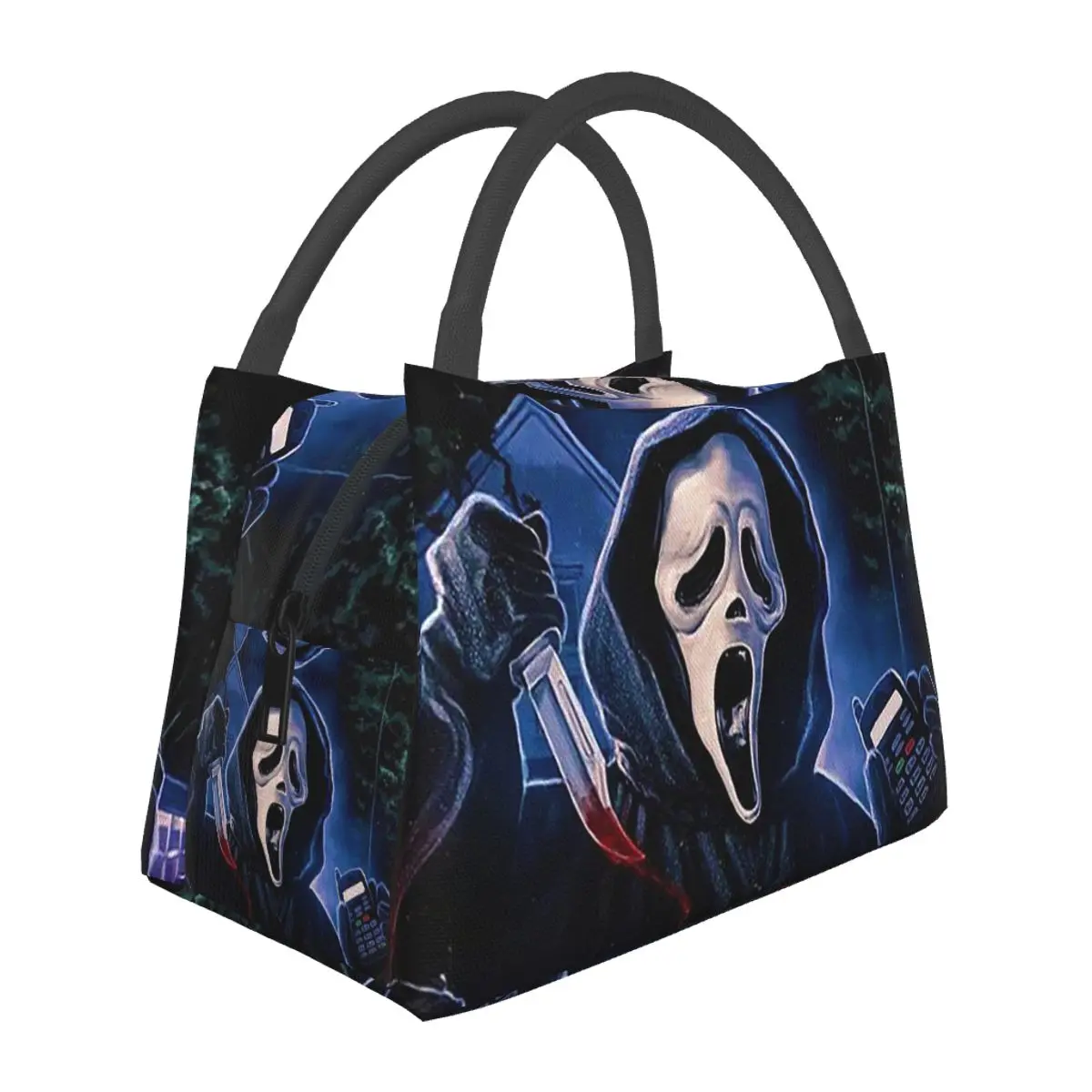 The Scream Movie Poster Lunch Bags Insulated Bento Box Resuable Lunch Tote Picnic Bags Cooler Thermal Bag for Woman Kids Travel