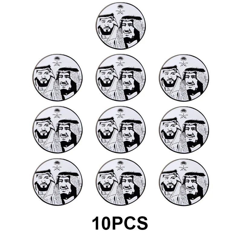 1-5-10-50-100 قطعة المملكة العربية السعودية شارة بروش دبابيس التلبيب الأصلي العلم التلبيب دبابيس علم الدولة شارة #2