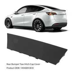 Rear Bumper Tow Hitch Cap Cover 1494009 00 B Tow Eye Hook Cover Plate Replacement For Tesla Model Y 2020 To 2023