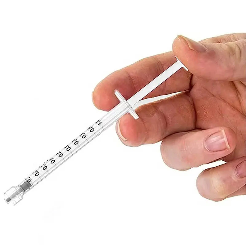 Laboratory Dedicated 100Pcs 1ml 1cc Luer Lock Syringe Sterilized Individual Packaging Injector Glue Dispener for Sampler,Lab