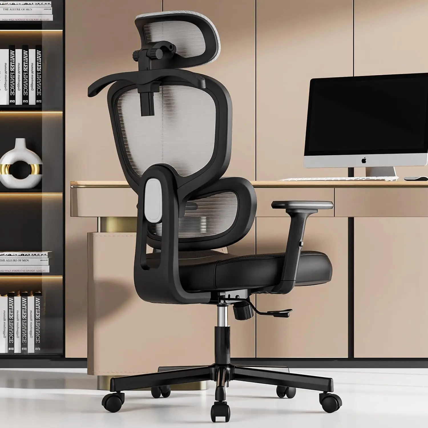 

Office Chair, Ergonomic Desk Chair, High Back Desk Chair, Big and Tall Reclining Comfy Home Office Chair with Lumbar Support