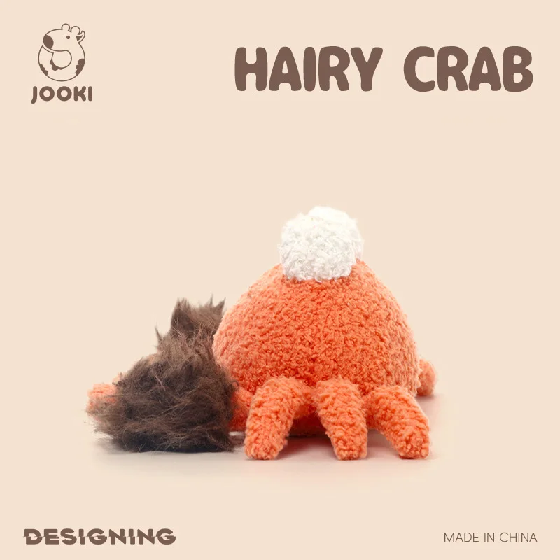 22 cm Nette Haarige Krabbe Plüsch Spielzeug Werfen kissen Simulierte Begleiten Puppe Weiche Haut-freundliche Schlafzimmer Ornamente Geschenke Für kinder