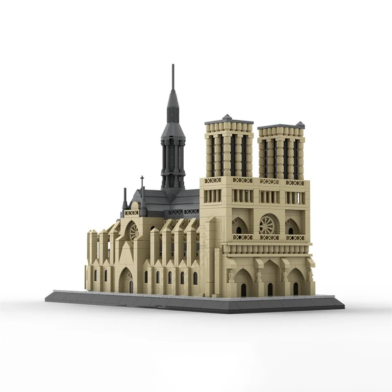 

MOC Famous Architecture Notre-Dame DE Paris Palace Building Blocks Church Architecture Tibet Potala Palace bricks Toys For Gitf