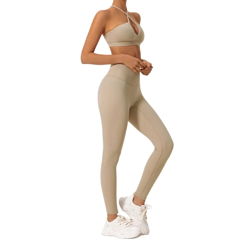 

LezyanXR Yoga Running Fitness Clothing Hip Lift Yoga Wireless Pants Beauty Back Bra Gym sport workout Set clothes for women