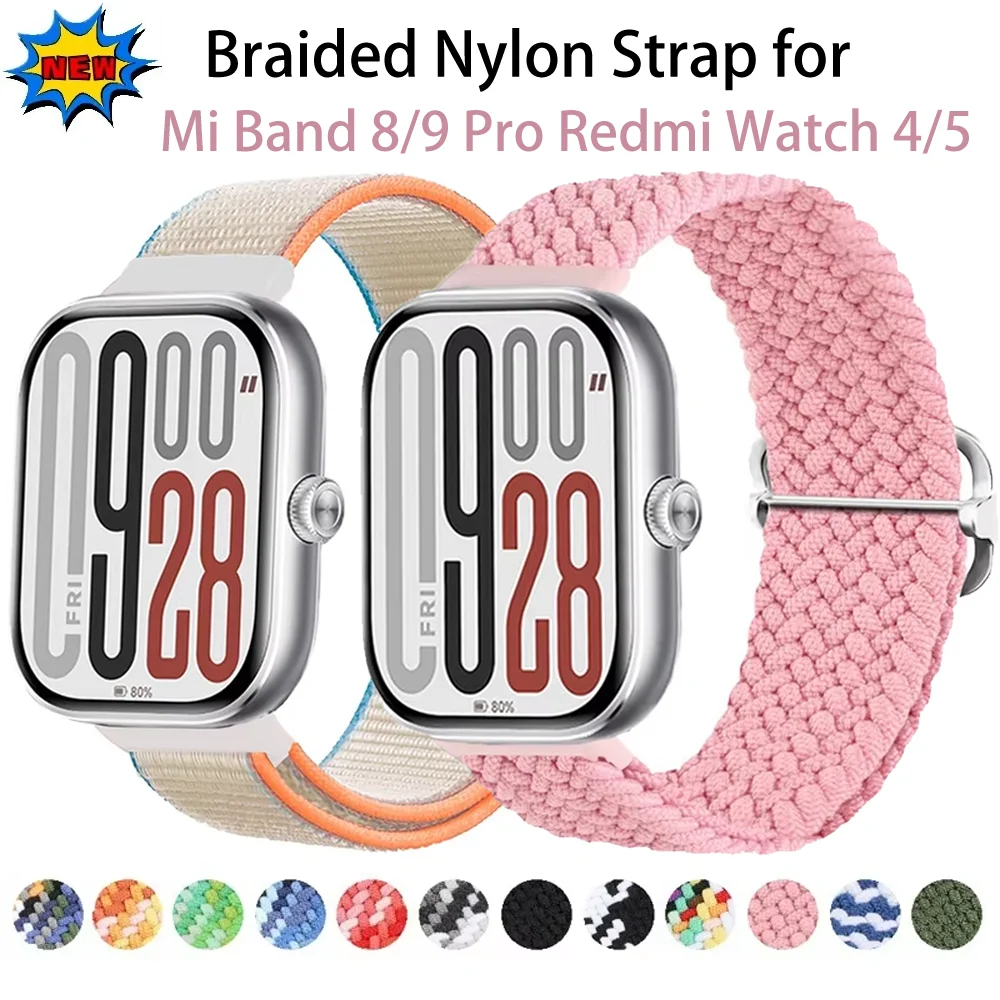 

Nylon Loop Strap for Redmi Watch 5 4 Breathable Wristband Belt Replaceable Xiaomi Mi Band 8Pro 9Pro Bracelet Correa Accessories