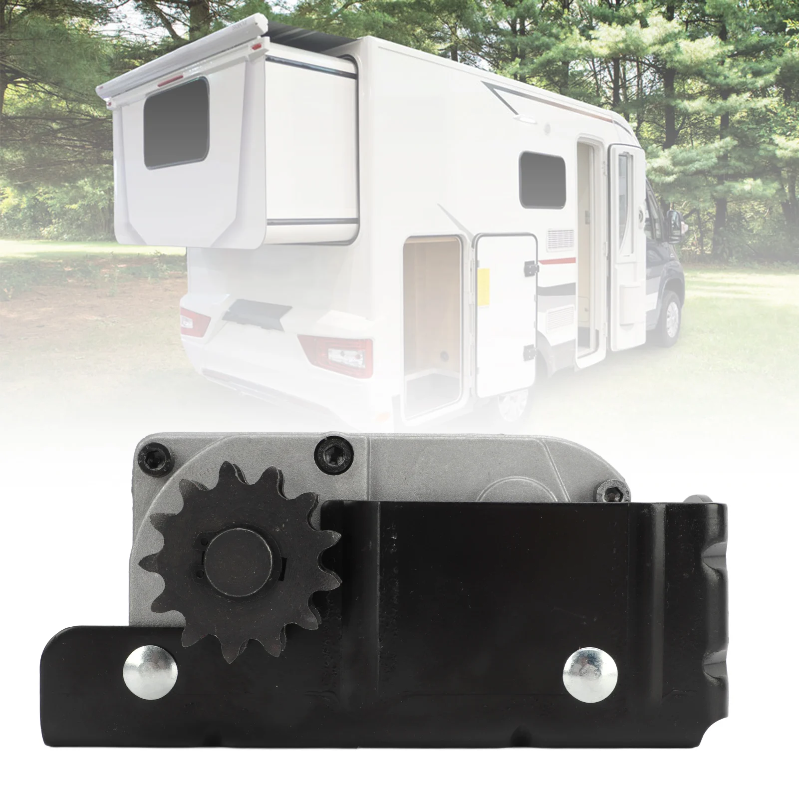 

RV Slide Out Gear Box with Mounting Bracket 13 Tooth Sprocket R25076 1 for Motorhome Trailer