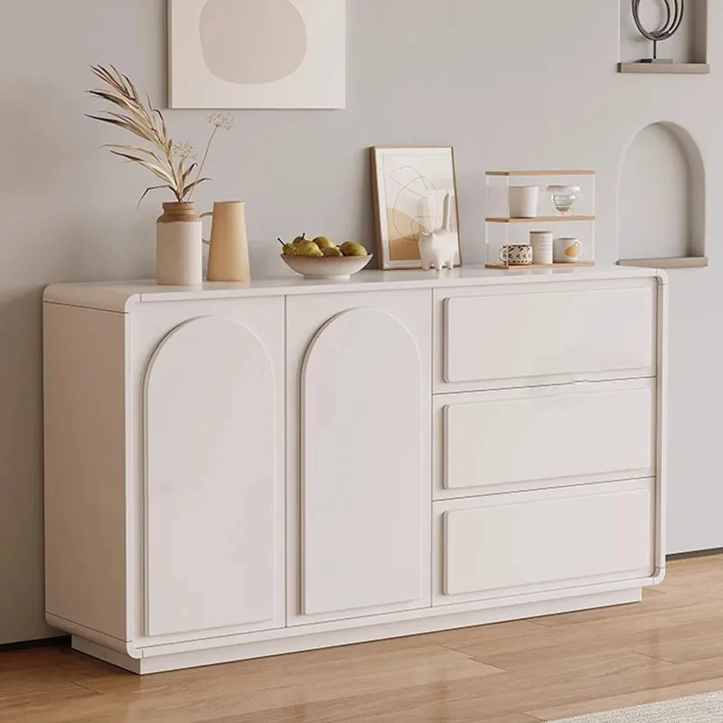 French Minimalist Living Room Cabinets Trendy White Simplicity Drawers Storage Cabinet Sideboard Kitchen Vitrinas Home Furniture