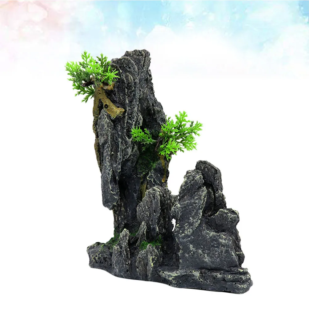 

Artificial Resin Hill Aquarium Fish Tank Decoration Elegant Design Safe for Aquatic Fish Aquarium Mountain