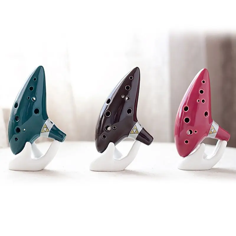 6 Holes/ 12 Holes Ocarina Display Base White Ceramic Ocarina Support Display Hand Stand Display Hand Stand Hand DropShipping