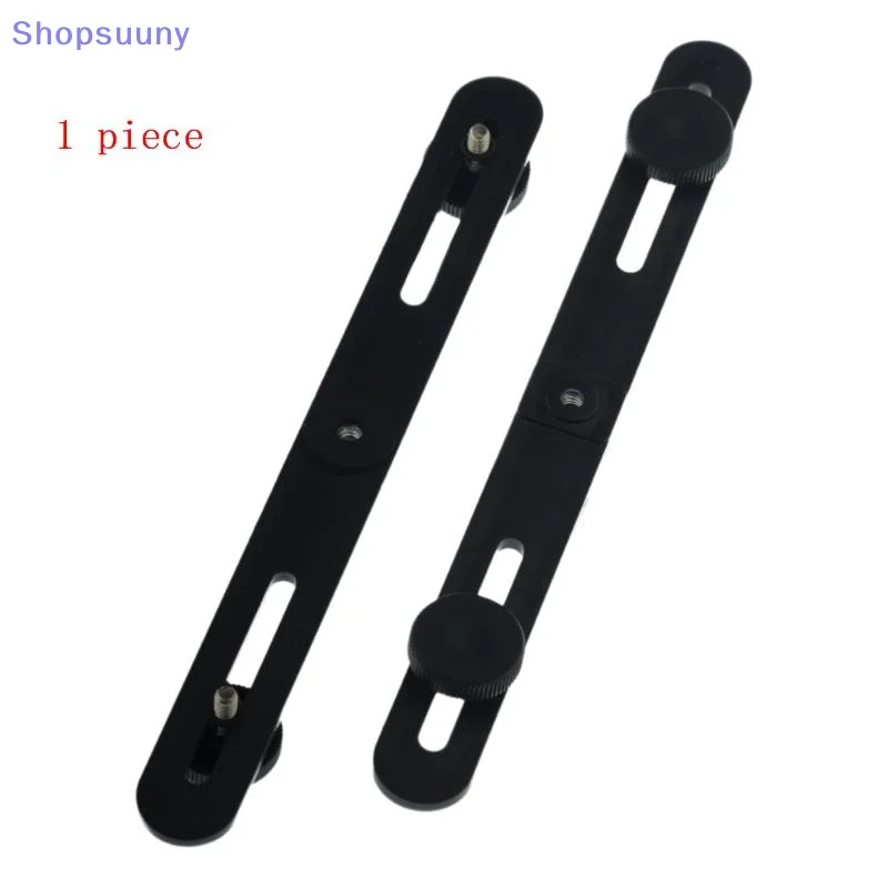 [SU]1Pcs Black Flash Bracket Mount Tripod With 2 Hot Shoe Adapter Screws Double End Light Stand Holder For Digital SLR Camera