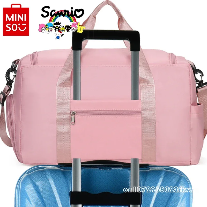 Miniso New Fitness Bag Fashionable and High-quality Waterproof Luggage Bag Cartoon Large Capacity Multifunctional Storage Bag