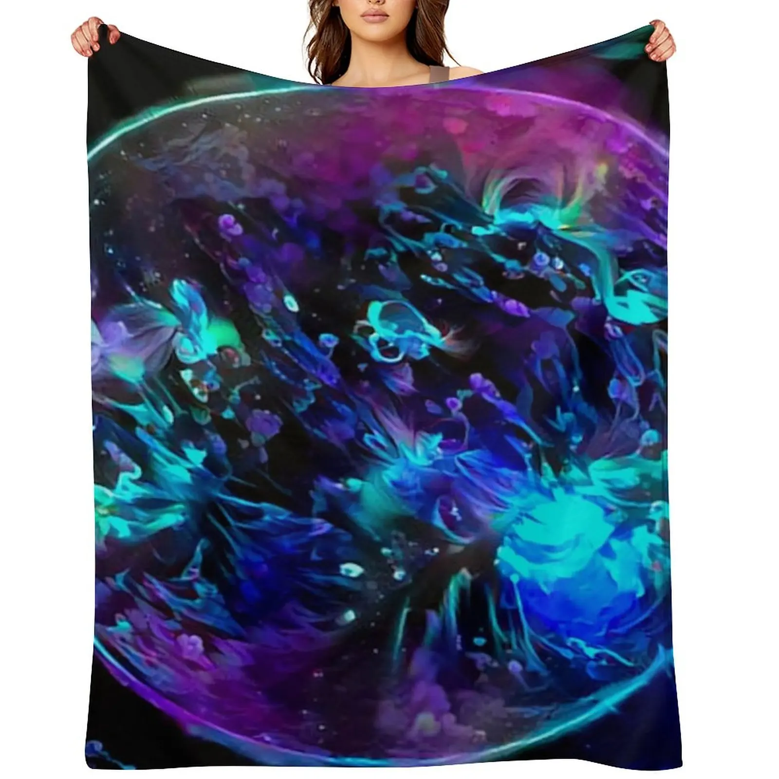 

Blacklight Impressions of a Dwarf Star Throw Blanket Loose Beach cosplay anime Luxury St Blankets