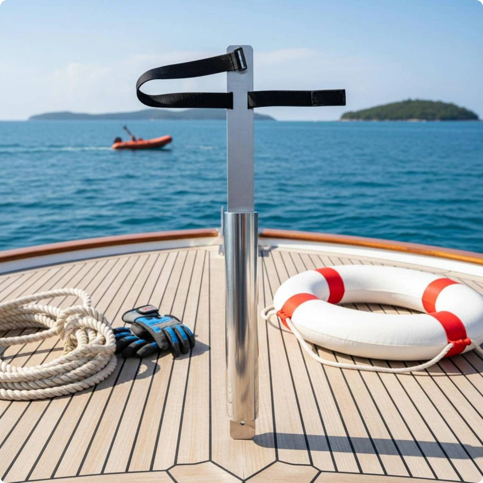 

Telescopic Boat Hook Portable Telescoping Boat Hook Telescoping Dock Pole Saltwater-Ready Retractable Marine Pole for Boaters
