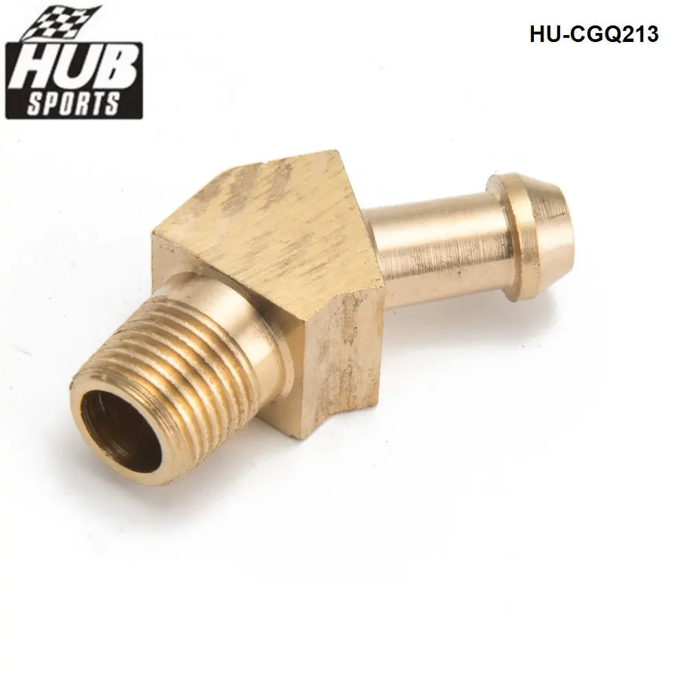 Hubsports 45 Degree Turbo Compressor Brass Boost Nipple T2 T25 T3 Turbo 1/8