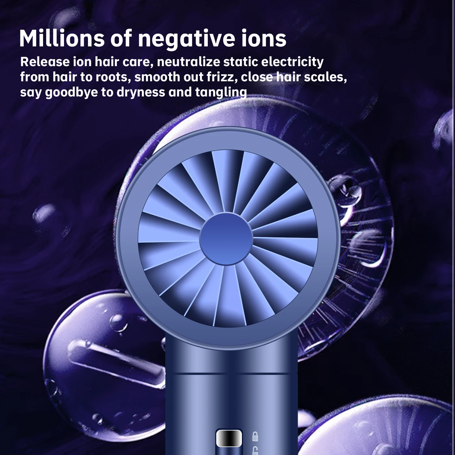 1400W 6 In 1 Aksesori Rambut Alat Pengeriting Rambut Otomatis dengan Kotak Penyimpanan Sikat Pengering Rambut Penata Penambah Volume Penghalus Rambut